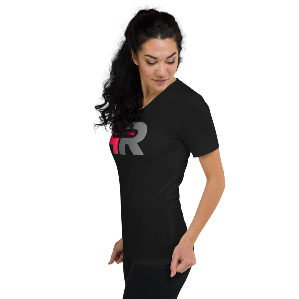 Papeshay Real White Unisex Short Sleeve V-Neck T-Shirt