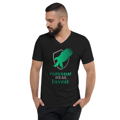 Papeshay Real Eagle Unisex Short Sleeve V-Neck T-Shirt