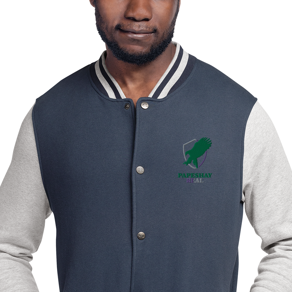 Papeshay Real Eagle Embroidered Champion Bomber Jacket