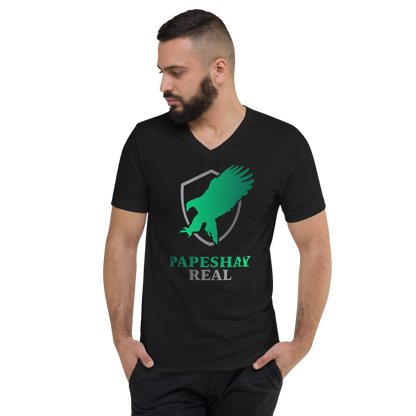 Papeshay Real Eagle Unisex Short Sleeve V-Neck T-Shirt