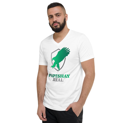 Papeshay Real Eagle Unisex Short Sleeve V-Neck T-Shirt